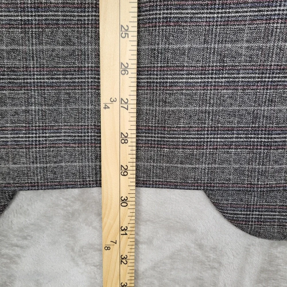 Paisley & Gray Slim Fit Men's 44R Gray Red Blue Plaid Blazer Paisley Liner